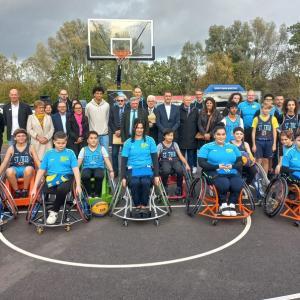 Inauguration des 6 nouveaux terrains de basket 3x3 à Saint-Thibault-des-Vignes