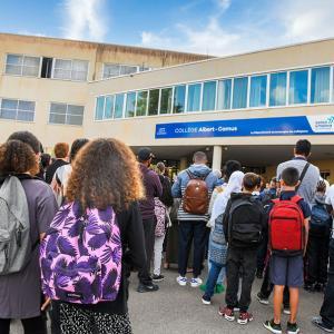 Des collégiens font leur rentrée en Seine-et-Marne