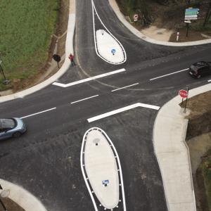 Route départementale en Seine-et-Marne