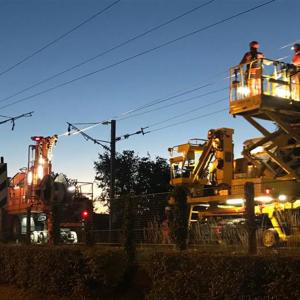 Chantier d'électrification de la ligne P Transilien