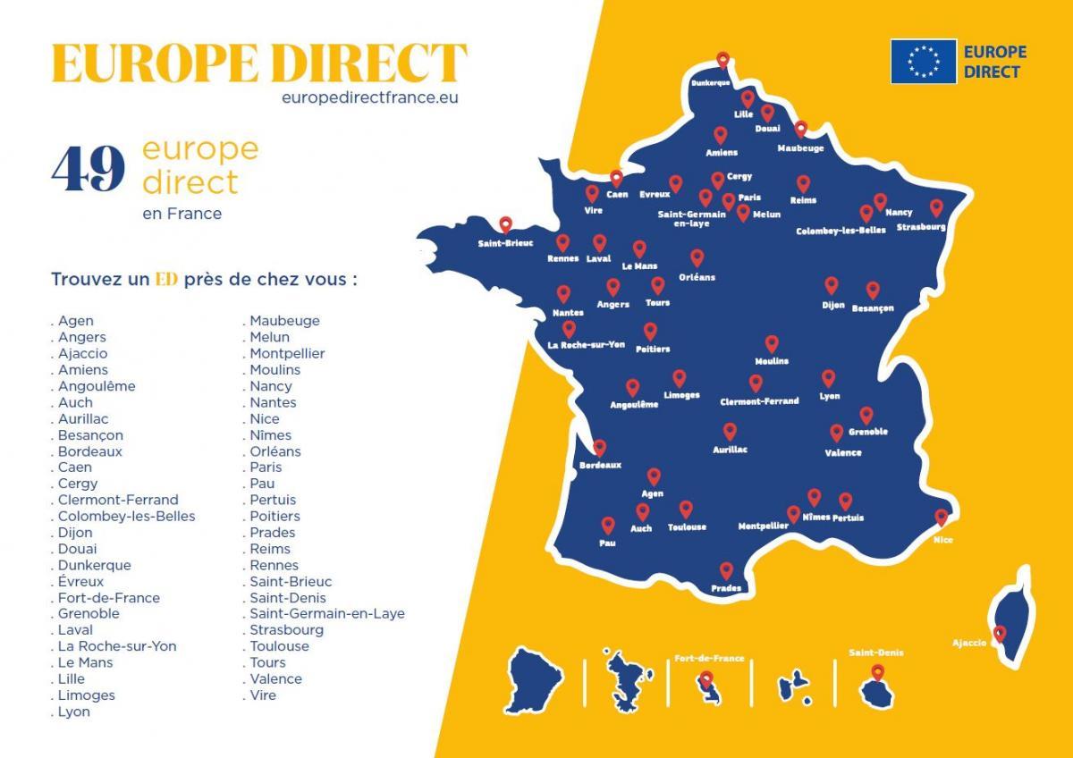 49 centres Europe Direct en France en 2023