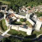 vue aérienne du château de Blandy-les-Tours