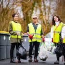 Ramassage des déchets en forêt