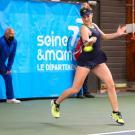 Une joueuse de tennis au tournoi de l'Engie Open de Seine-et-Marne