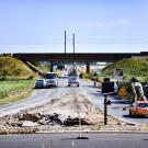 Travaux sur une route départementale en Seine-et-Marne
