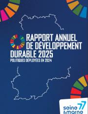 Couverture Rapport annuel de développement durable en Seine-et-Marne
