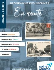 Couverture programme des Archives de Seine-et-Marne