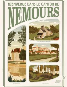Affiche du canton de Nemours