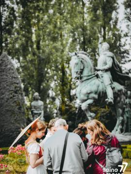 Sculpture représentant un général sur son cheval