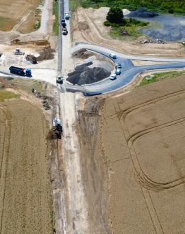 Chantier du giratoire de Pamfou