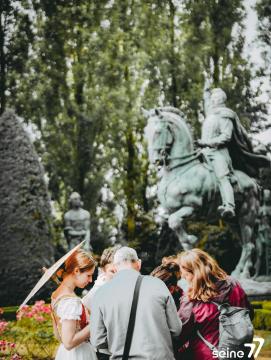 Sculpture représentant un général sur son cheval