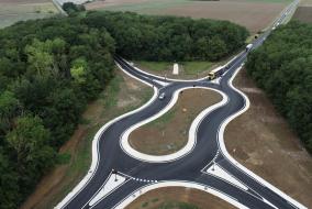 Double rond-point vu du ciel