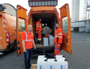 Distribution de gel hydroalcoolique