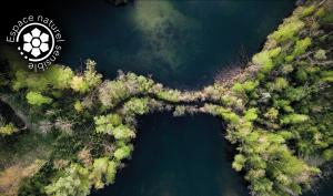 Espace naturel sensible en Seine-et-Marne vu du ciel