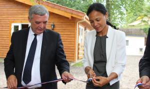 Coupage de ruban par Jean-François Parigi et la Préfète de Seine-et-Marne, déléguée pour l'égalité des chances