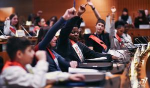 Des collégiens participent au lancement du Conseil départemental des jeunes 