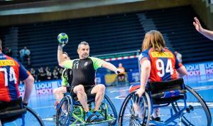 Match de handball fauteuil