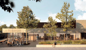 perspective du projet de construction d'une médiathèque à Bois-le-Roi