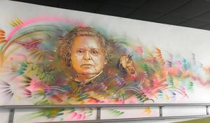 Fresque dédiée à l'artiste Rosa Bonheur par C215