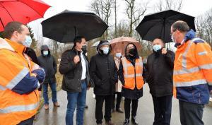 Visite du chantier routier de Bailly-Romainvilliers