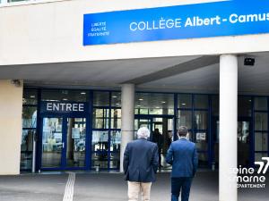 Inauguration d'un nouveau bâtiment au collège Albert Camus de Meaux
