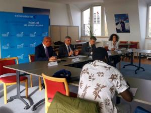 Conférence de presse à l'Hôtel du Département de Seine-et-Marne