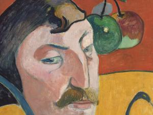 Détail d'un autoportrait de Paul Gauguin