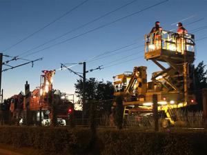 Chantier d'électrification de la ligne P Transilien