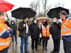 Visite du chantier routier de Bailly-Romainvilliers