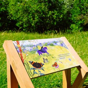 Panneau pédagogique à la Prairie de Malécot