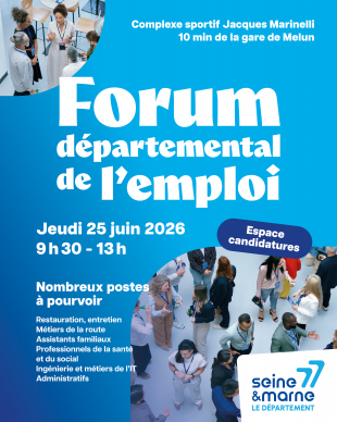 Affiche forum de l'emploi 2026 Département de Seine-et-Marne