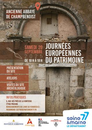 Affiche des Journées européennes du patrimoine à l'abbaye de Champbenoist