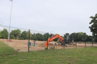 Stade en travaux à Champs-sur-Marne