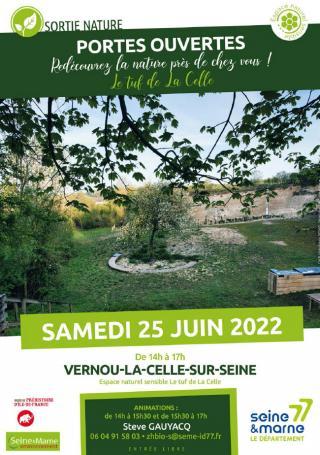 Affiche des Portes ouvertes au Tuf de la Celle en 2022