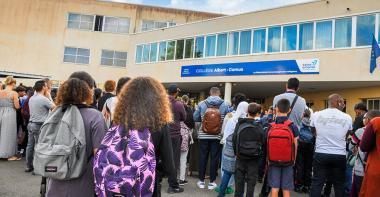 Des collégiens font leur rentrée en Seine-et-Marne