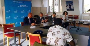 Conférence de presse à l'Hôtel du Département de Seine-et-Marne