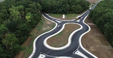 Double rond-point vu du ciel