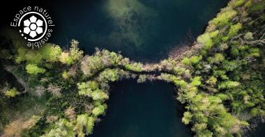 Espace naturel sensible en Seine-et-Marne vu du ciel