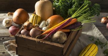 Panier de légumes d'hiver