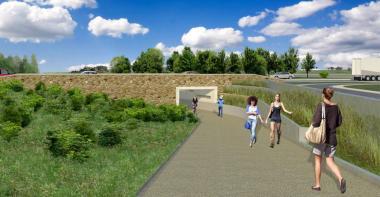 Modélisation du projet d'aménagement sur la RD 607