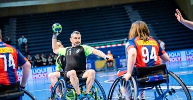 Match de handball fauteuil