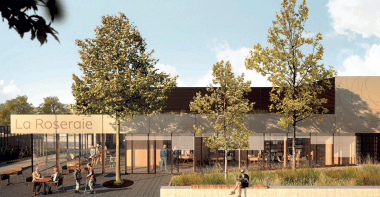 perspective du projet de construction d'une médiathèque à Bois-le-Roi