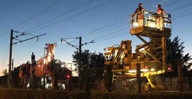 Chantier d'électrification de la ligne P Transilien