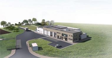 Vue perspective du projet de construction de l'usine de traitement d'eau potable à Coulommiers
