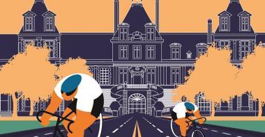 Affiche de la 2e étape du Paris-Nice en Seine-et-Marne