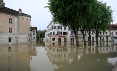 Inondation au sein d'une commune