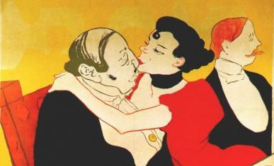 Détail de l'affiche Reine de joie de Toulouse Lautrec