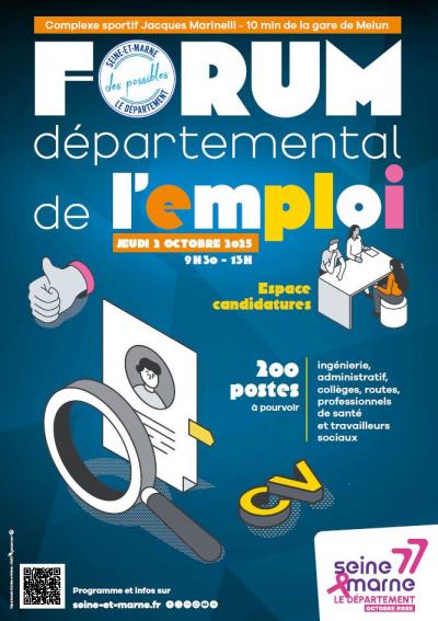 Affiche forum départemental de l'emploi 2025
