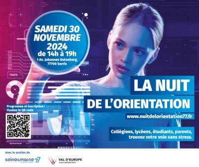 Affiche de la Nuit de l'Orientation 2024