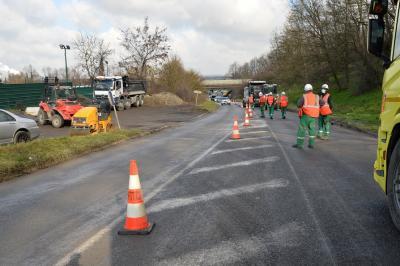 Chantier routier à Villeparisis